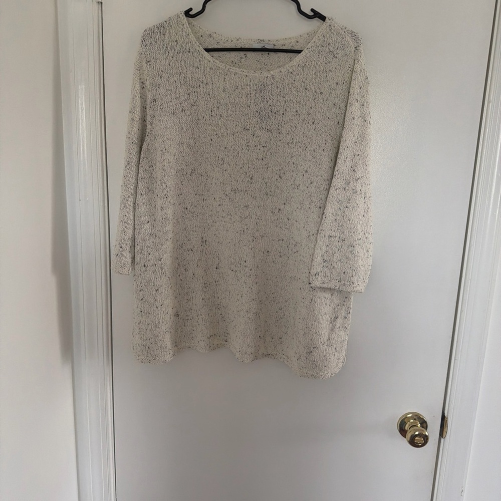 J. Jill Tall Speckled Knit Sweater Long Sleeve Cozy Pullover Women’s XLP